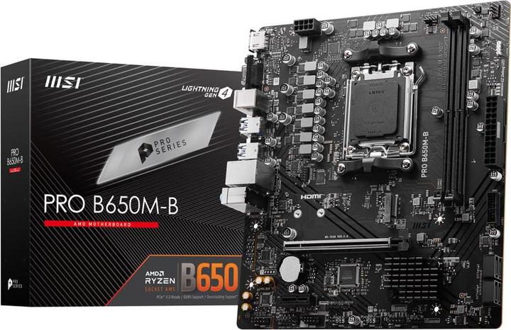 Actual product image MSI PRO B650M-B (AM5, AMD B650, mATX)