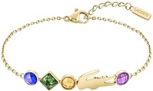 Immagine prodotto Lacoste Bracciale moda in coccodrillo placcato oro Deva 2040361 (Acciaio inossidabile placcato oro)