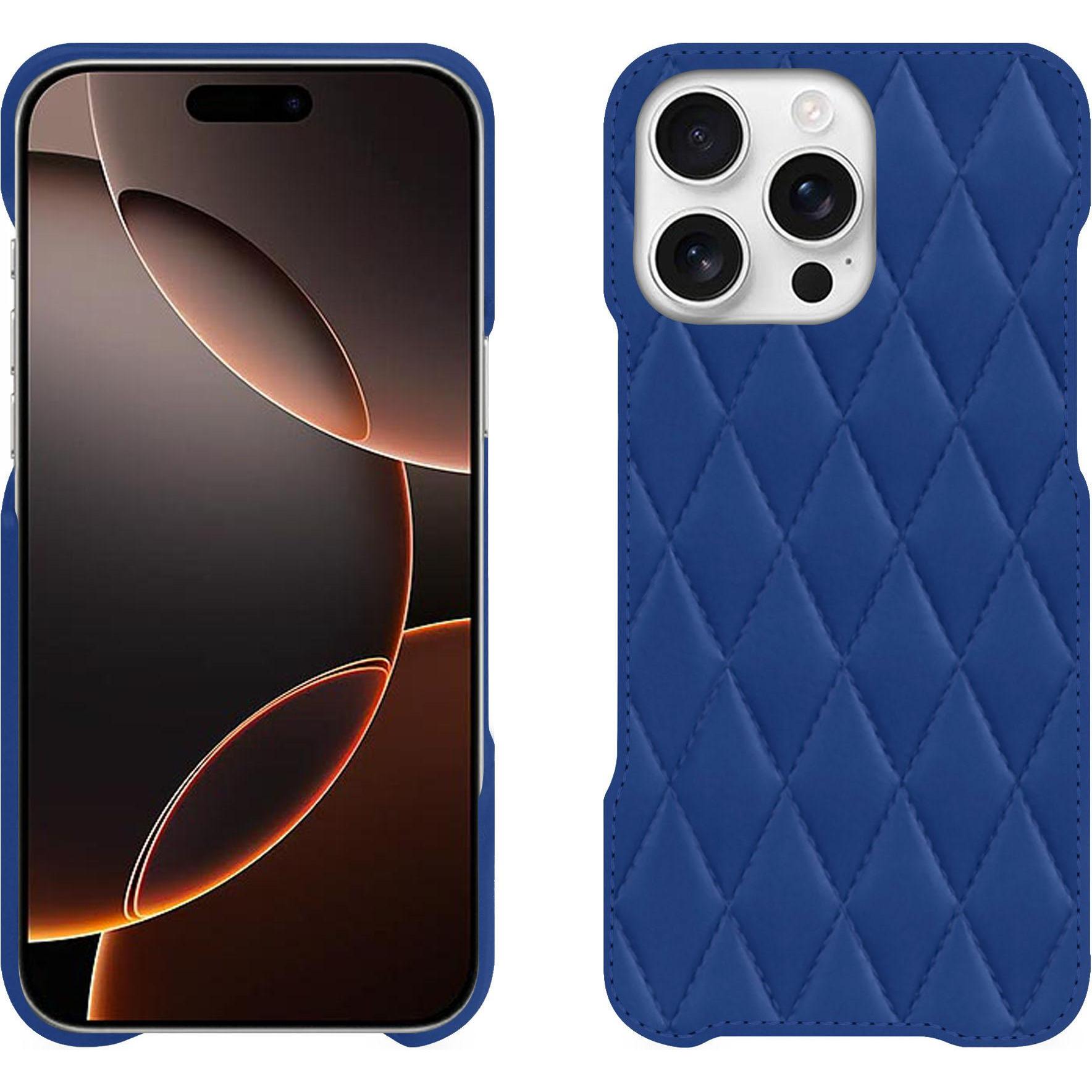 Noreve Lederschutzhülle (Apple iPhone 16 Pro), Smartphone Hülle, Blau
