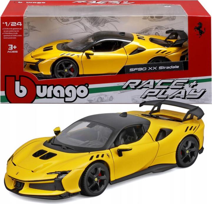 Actual product image Bburago Ferrari R&P SF90 XX Stradale 1/24 gelb