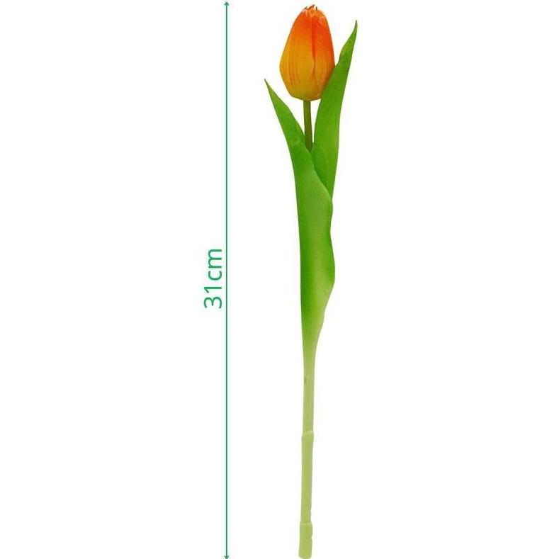 Saska Garden, Pianta artificiale, Tulipan Pomarańczowy 31cm Jak żywy Dekoracja Wiosenna (31 cm)