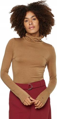 Actual product image Tommy Hilfiger Turtleneck jumper for women, slim turtleneck jumper made of soft Tencel (S)
