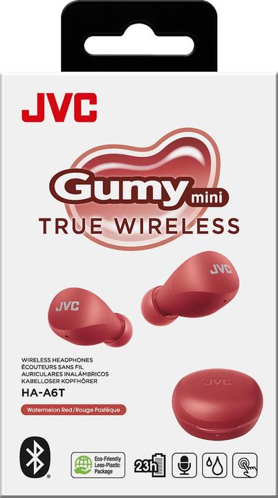 Actual product image JVC red HA-A6T-R-U Headphones In Ear TWS 3.9g lightweight (7.50 h, Wireless)