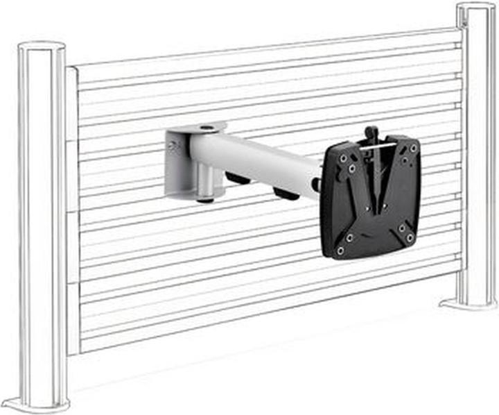 Produktbild Novus TSS-Tragarm SlatWall silber-anthrazit, 1-tei (Wand, 10 kg)