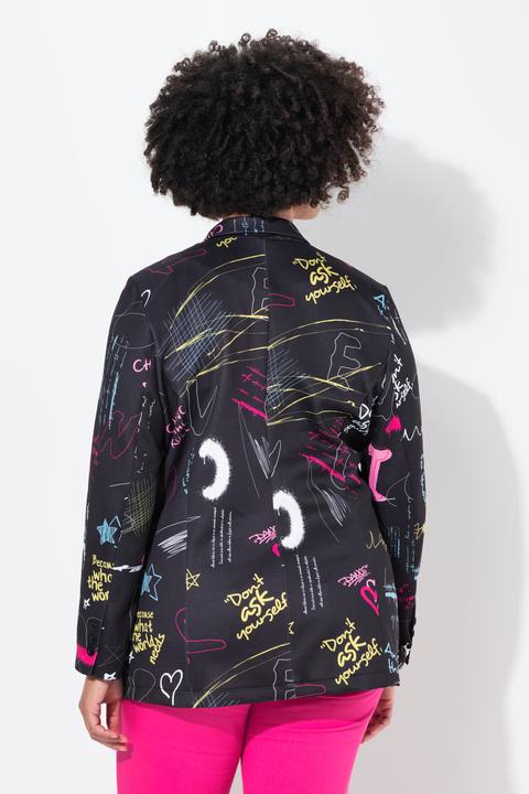 Produktbild Angel of Style Blazer, Scribbledruck, Revers, farbiges Futter (46)