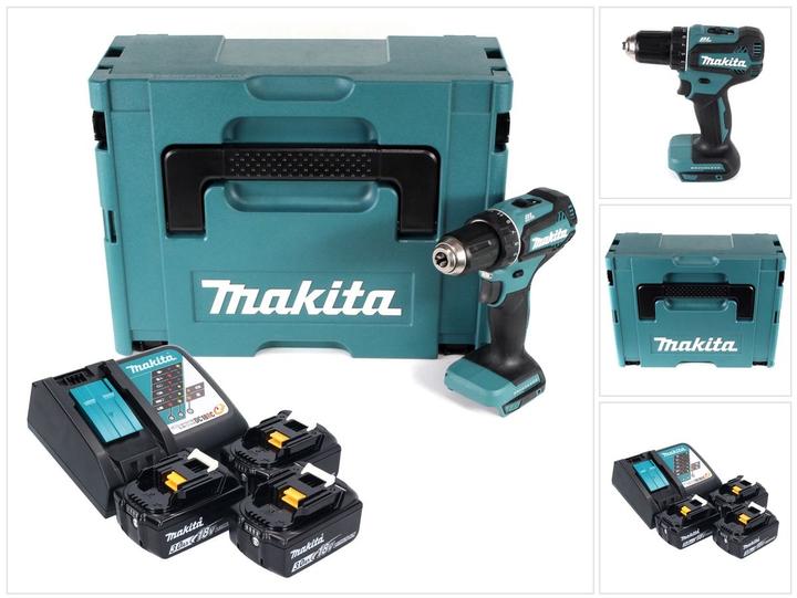 Makita Screwdriver-drill DDF485RF3J 18V 50Nm 3x3,0Ah MAKPAC (Rechargeable battery operated)
