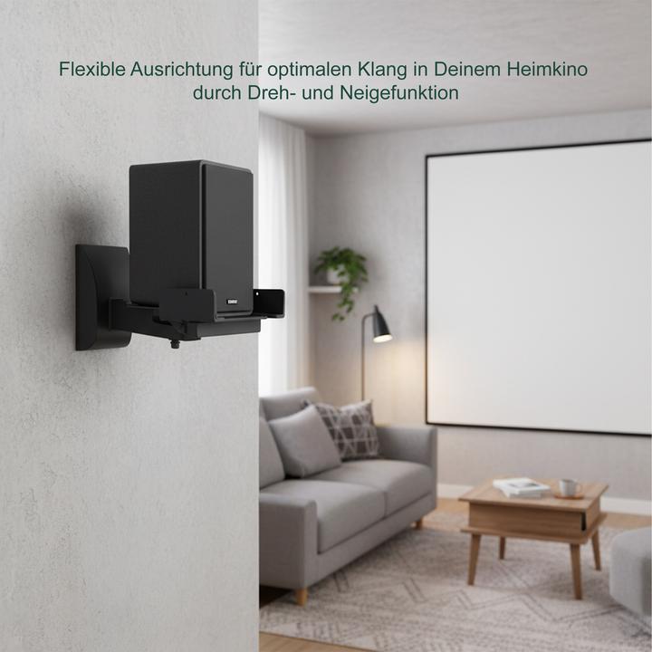 Actual product image Relaxdays 2x speaker wall mount (Set, Wall installation, Tiltable)