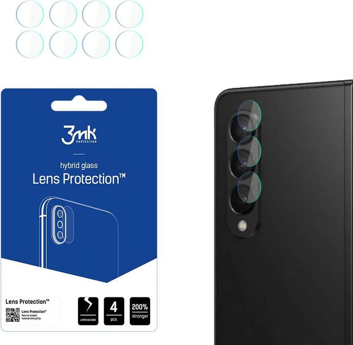 Produktbild 3MK Hybridglas Objektivschutz für Kamera für Samsung Galaxy Z Fold 5 (4 Stück, Samsung Galaxy Z Fold5)