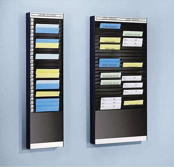 Image du produit Display developments Tableau de tri, 1 x 18 casiers A5, position horizontale des documents, noir (A5)