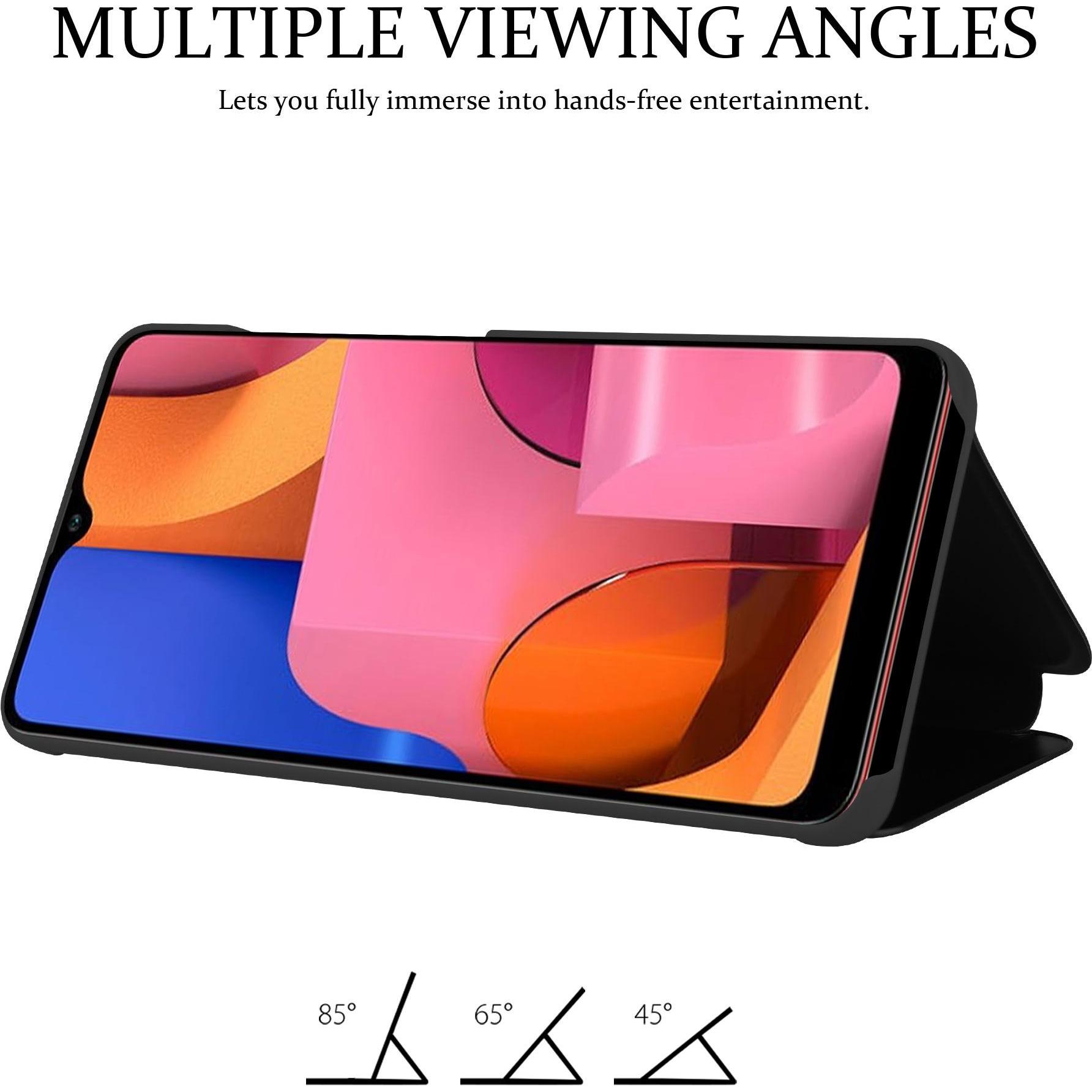 Thumbnail - Cadorabo Book Smart View Spiegel Cover (Samsung Galaxy A20s), Smartphone Hülle, Schwarz