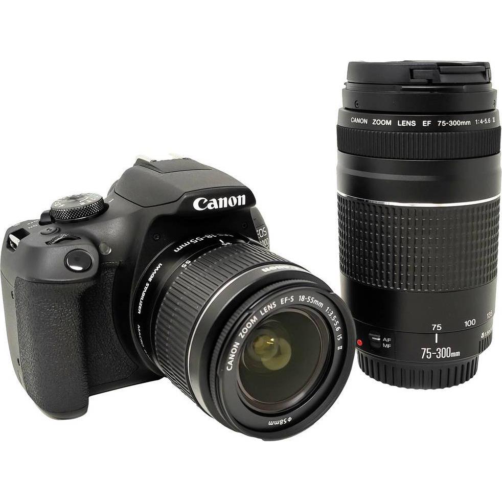 Canon EOS 2000D Kit (18 - 55 mm, 24.10 Mpx, APS-C / DX), Kamera, Schwarz