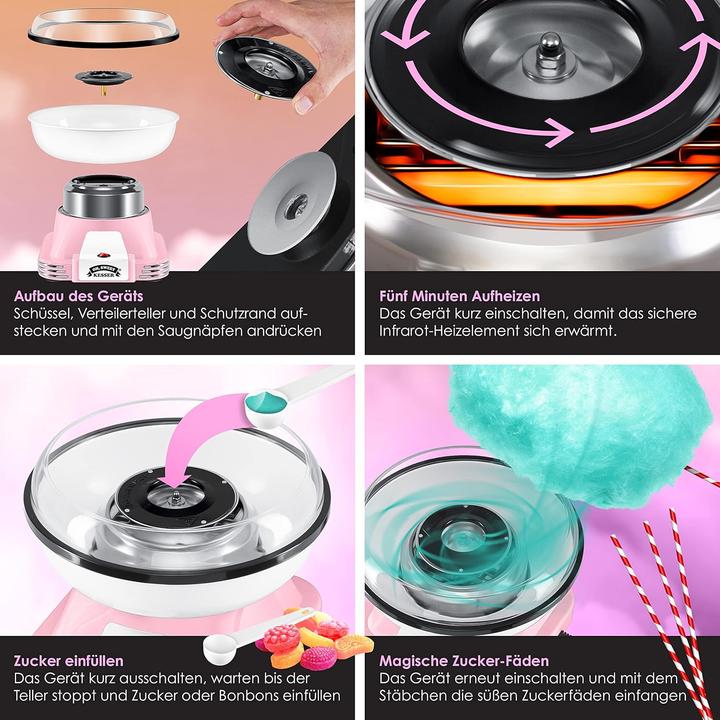 Actual product image Kesser Retro Zuckerwattemaschine Set mit Zubehör