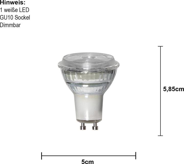 Produktbild Star Trading LED Leuchtmittel GU10 MR16 Spotlight Glass (GU10, 380 lm, 1x)