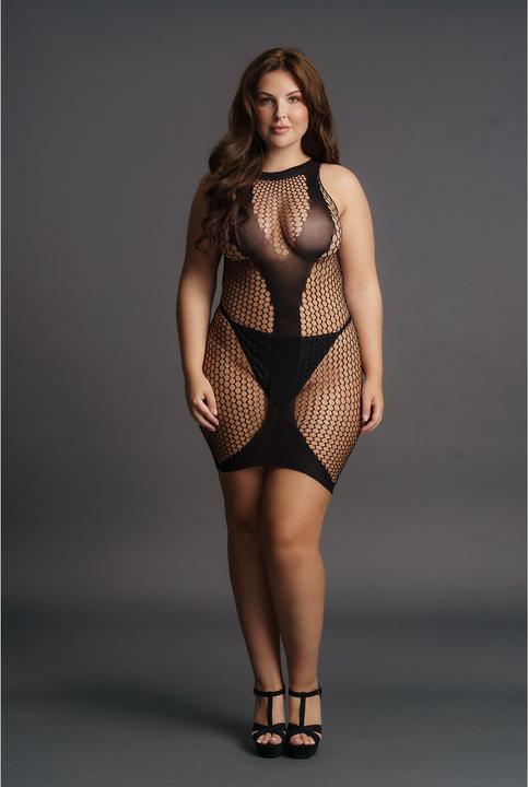 Produktbild Le Désir High Neck Net Contrast Mini Dress