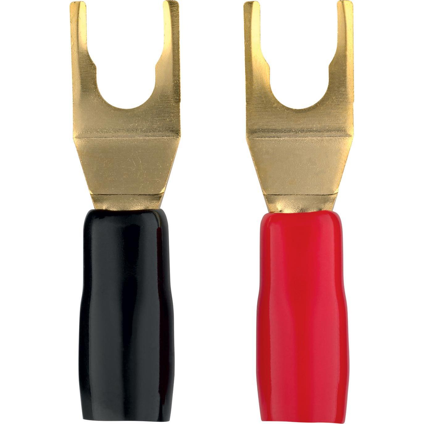 Inakustik Premium Kabelschuh, Audio Stecker, Rot, Schwarz