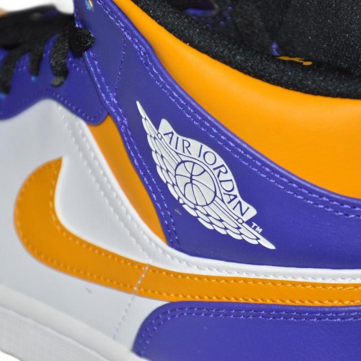 Actual product image Air Jordan 1 MID Sneakers Los Angeles Lakers LA - DQ8426-517 (40)