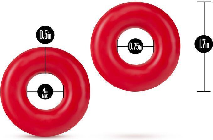 Actual product image Blush Stay Hard Donut Rings Oversize Red (4.20 cm)