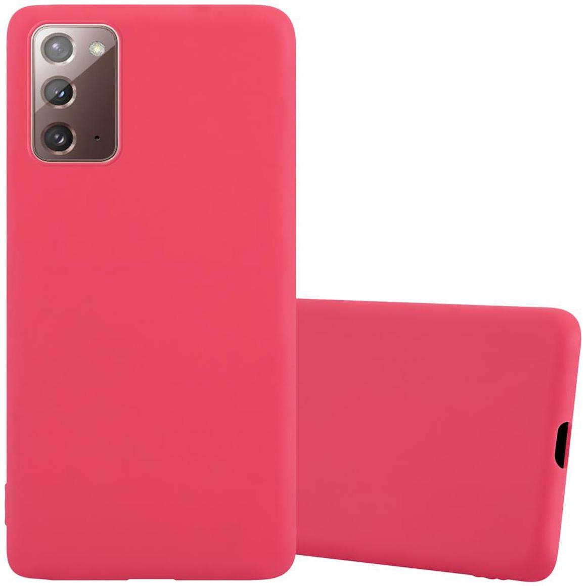 Cadorabo TPU Candy Cover (Samsung Galaxy Note 20), Smartphone Hülle, Rot