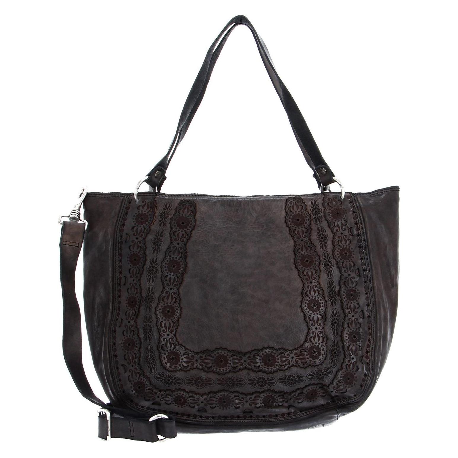 Campomaggi, Damen, Handtasche, Shoulder Bag, Grau
