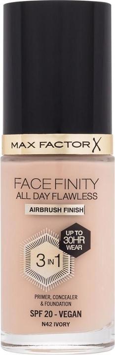 Actual product image Max Factor Facefin All Day Flaw Make Up No 42 (N42 Ivory)