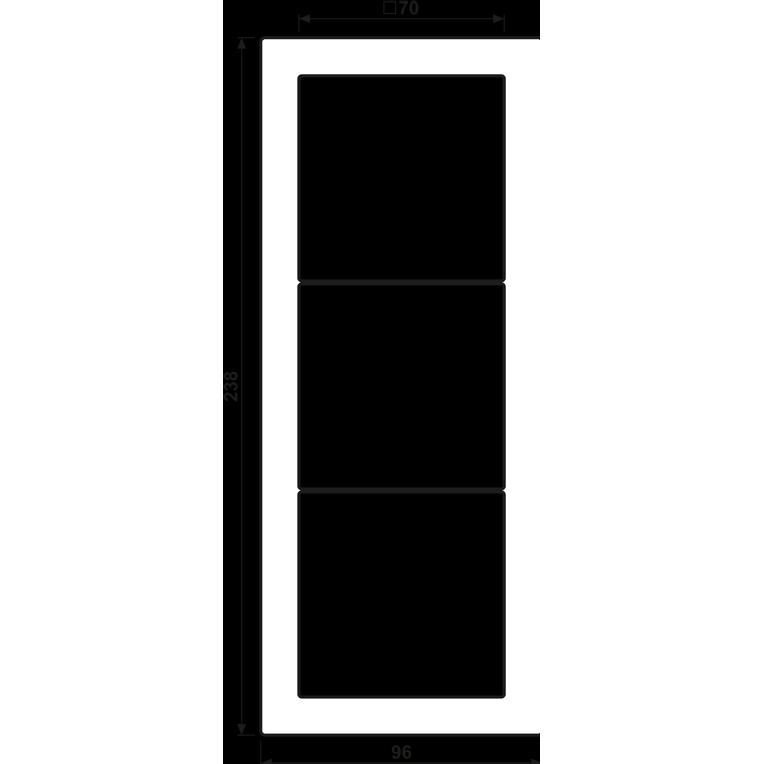 Thumbnail - JUNG, Zubehör Schalterprogramm, Einbaurahmen 3f edst mt LS / FLAT DESIGN FDME2983AT