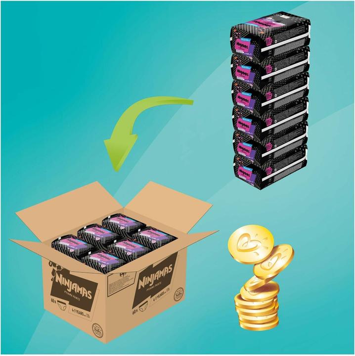 Immagine prodotto Pampers Ninjamas (Dimensione M, Pacco mensile, 60 pz.)