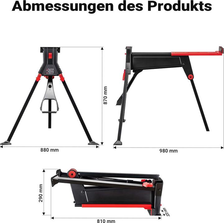 Immagine prodotto Wiltec Sistema di bloccaggio del banco da lavoro 98x88x87cm Tavolo da lavoro fino a 200 kg Tavolo da (88 cm, 98 cm)