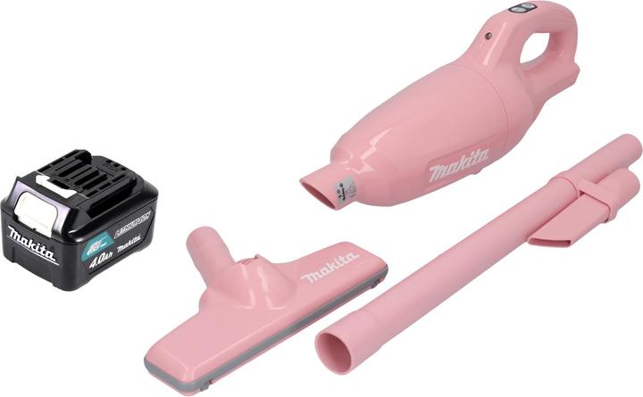 Produktbild Makita CL 108 FDM1P Akku Staubsauger 12 V max. 0,6 L pink + 1x Akku 4,0 Ah - ohne Ladegerät