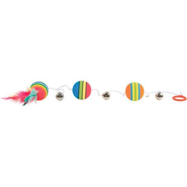 Trixie Rainbow Bälle am Gummiband (Katzenspielzeug), Katzenspielzeug