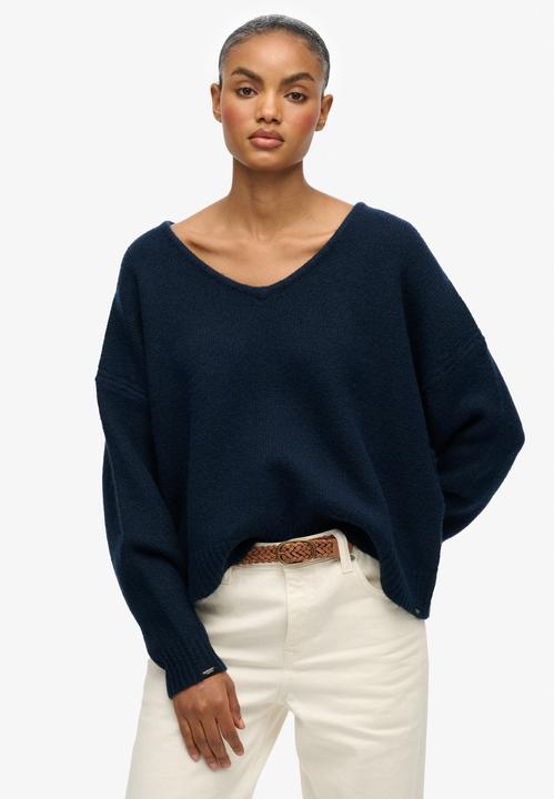 Produktbild Superdry Gebürsteter Oversize-Pullover mit V-Ausschnitt (S)