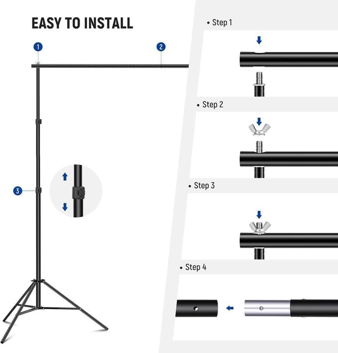Image du produit Neewer Système de support pour studio photo (300 cm, 210 cm)