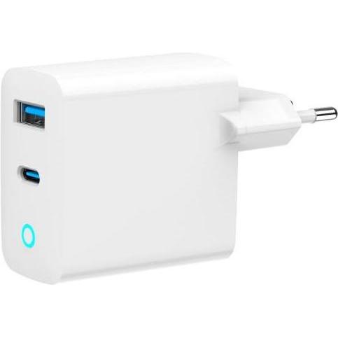 Gembird 2 Port 30W GaN USB Schnellladegerät LED Weiss TA-UC-PDQC30L-W-01 (30 W, 2 Ports) (TA-UC-PDQC30L-W-01)
