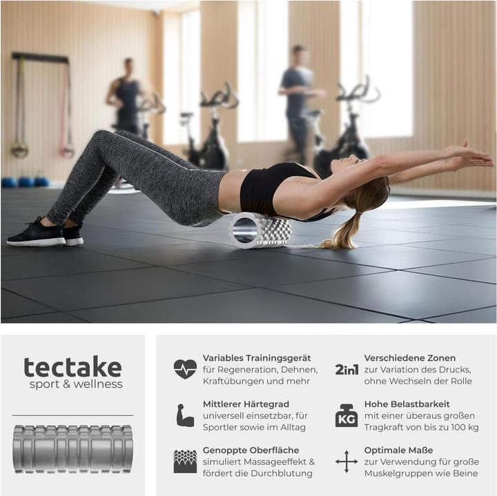 Actual product image tectake Fascia roller massage roller