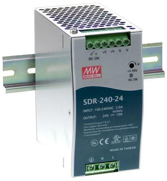 MeanWell DIN-Schienennetzgerät 240 W, 24 V