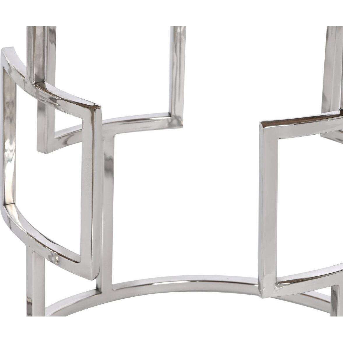 Esprit, Tavolino da salotto, Set of 3 tables Home Brown Silver Natural Steel Mango wood 49,5 x 49,5 x 62 cm