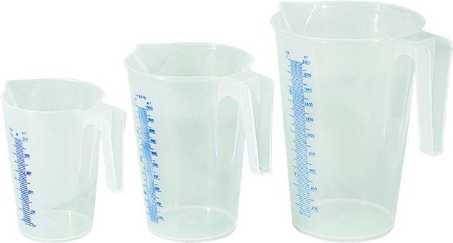 Image du produit Set de gobelets gradués 0,5 / 1 / 2 l 3 pièces PP (2000 ml)
