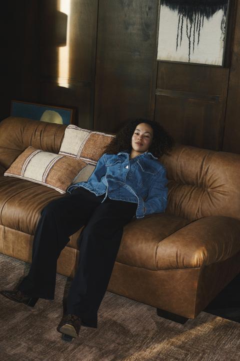 Produktbild Dutchbone Sofa Douglas Wax Leather Cognac