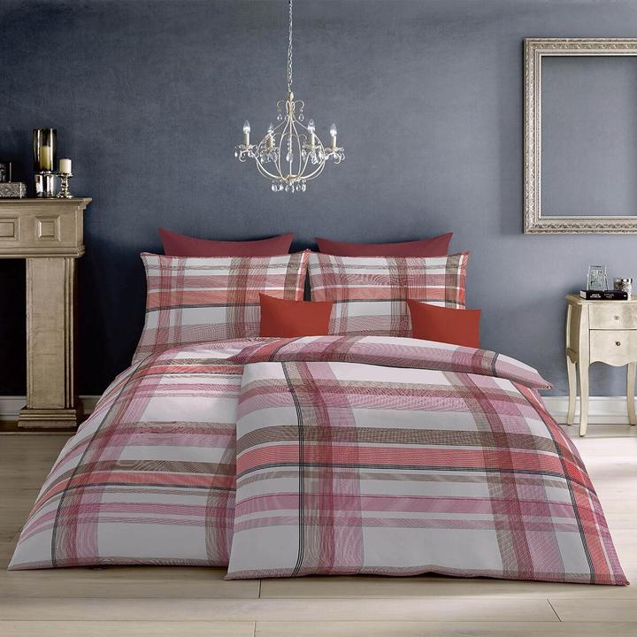 Image du produit Fleuresse Mako-Satin Bettwäsche Milano 114323 rot (Set de linge de lit, 155x200 cm + 80x80 cm)