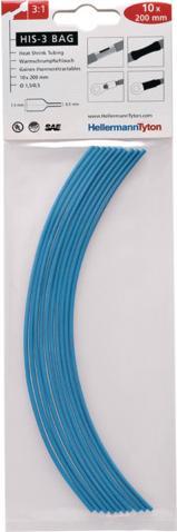 Produktbild HellermannTyton Schrumpfschlauchsortiment Blau (10 x)
