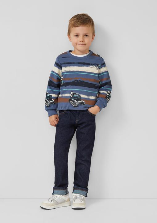 Produktbild s.Oliver Sweatshirt Sweatshirt mit All-over-Print (128, 134)