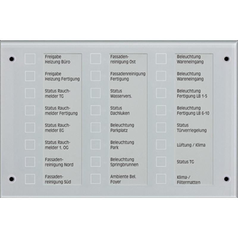 JUNG, Zubehör Schalterprogramm, Melde/Bedientableau UP KNX gn s/w Touch MBT2424