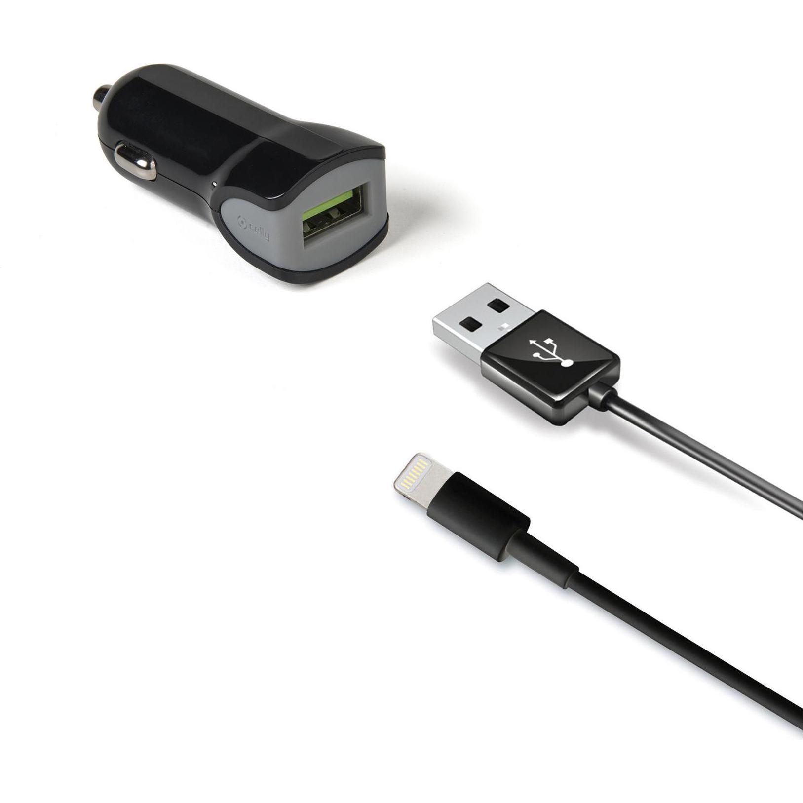 Celly Car Charger, Auto Adapter, Schwarz