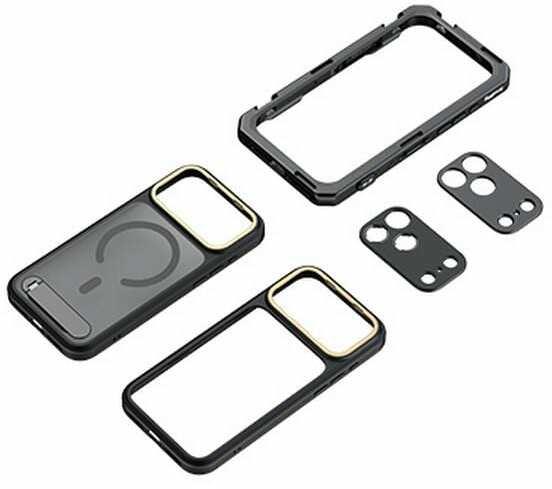 Productafbeelding SmallRig Käfig-Kit für iPhone 17 Pro: Mobiles Dual-Handheld-Telefonkäfig-Kit - Flaggschiff-Käfig (Kooi)