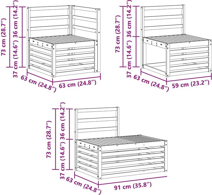 Produktbild vidaXL Outdoor-Sofa