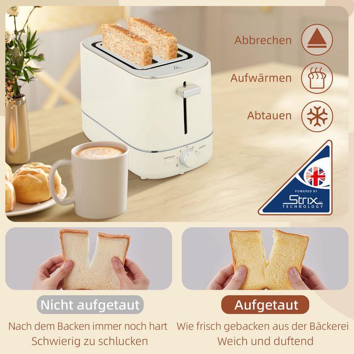 Produktbild Swisshandel24 Set aus 1,7 L Wasserkocher und Toaster mit 6 Bräunungsstufen, Beige (1.70 l)