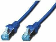Produktbild Digitus CAT 5e SF-UTP Patchkabel PVC AWG 26/7 Länge 0,5 m Farbe Blau (SF/UTP, CAT5e, 0.50 m)