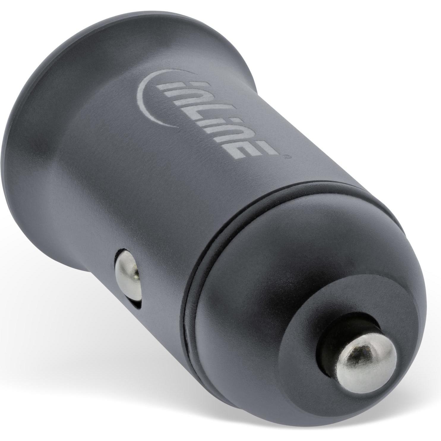 Thumbnail - InLine Ladegerät, Auto Adapter, Grau