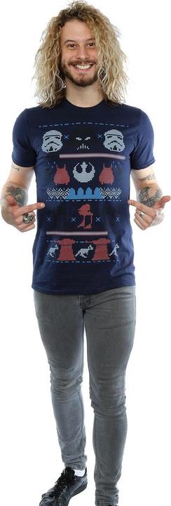 Produktbild Star Wars Dark Side Fair Isle Christmas TShirt (S)
