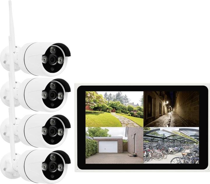 Actual product image Smartwares CMS-30603 Wireless surveillance camera set 4-channel with 4 cameras 1920 x 1 (1920 x 1080 Pixels)