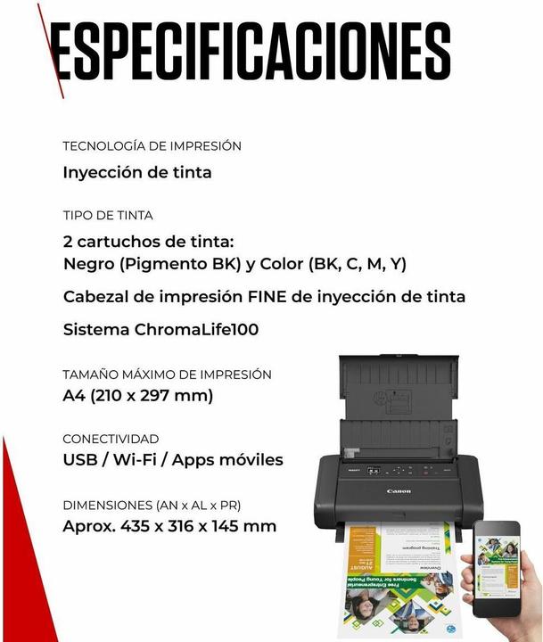 Produktbild Canon Maxify BX 110 mit Akku (Tintenpatrone, Farbe)